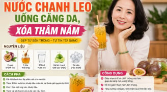 Cách pha nước chanh leo uống căng da, xóa thâm nám