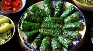 Cách rán chả lá lốt giữ màu xanh mướt đẹp mắt