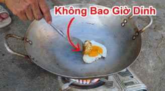 Cách hô biến chảo thường, chảo chống dính cũ thành chảo chống dính mới cực hay