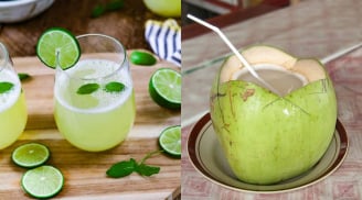 Trời nóng, uống nước chanh hay nước dừa tốt hơn?