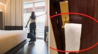 Nhiều người thường treo khăn ướt trên tay nắm cửa ở khách sạn: Vì sao?
