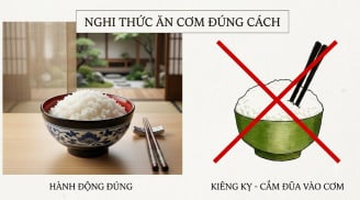 Vì sao người xưa tối kỵ việc cắm đũa thẳng đứng vào bát cơm?