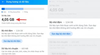 Cách giả phóng dung lượng Zalo, xử lý vấn đề điện thoại báo bộ nhớ đầy, không làm mất dữ liệu