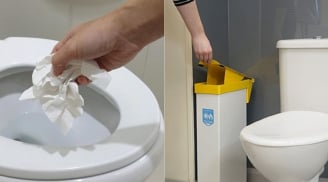 Nên bỏ giấy vệ sinh vào bồn cầu hay thùng rác?