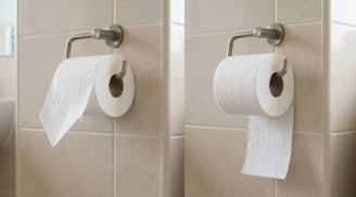 Nên để giấy vệ sinh xoay ra ngoài hay hướng vào trong?