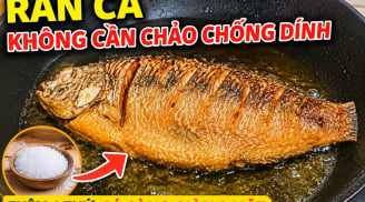 Rán cá không cần chảo chống dính, thêm vào 1 thứ cá càng giòn 2 mặt
