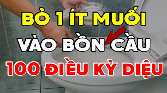 Vì sao nên bỏ 1 nắm muối vào bồn cầu