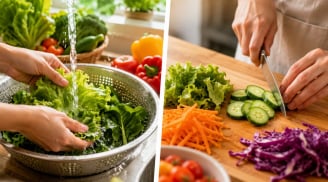 Nên rửa rau xong mới thái hay thái xong mới rửa?