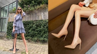 Đôi giày cao gót màu nude được giới mộ điệu yêu thích vì khả năng tôn dáng và dễ phối đồ