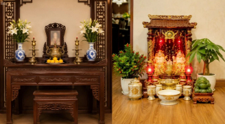 Vì sao không nên đặt chậu hoa, cây cảnh trên ban thờ gia tiên nhưng lại nên đặt ở ban Thần Tài?