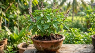 Mẹo trồng húng quế trong chậu xanh tốt, thơm đậm, thu hái quanh năm