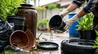 Sau mưa, muỗi sinh sôi cực nhanh: 7 mẹo đơn giản giúp cắt đứt nơi sinh sản ngay từ đầu