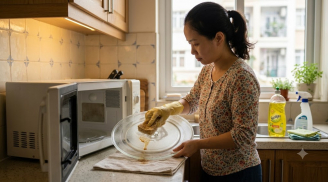 Mẹo làm sạch lò vi sóng siêu tốc, sạch bóng vết dầu mỡ chỉ trong vài phút
