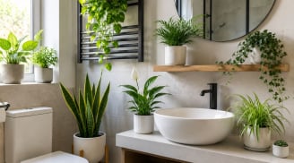Vì sao nên để chậu cây nhỏ trong nhà tắm, nhà vệ sinh?
