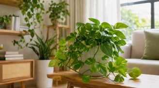 Vị trí đặt cây trầu bà giúp mang lại màu xanh thư thái, tăng tập trung, thu hút may mắn