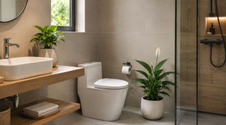 Tại sao nên trồng chậu cây xanh trong nhà vệ sinh?