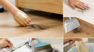 Mẹo gom tóc rụng nhanh, sạch gọn