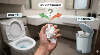 Giấy vệ sinh dùng xong nên vứt vào bồn cầu hay thùng rác?