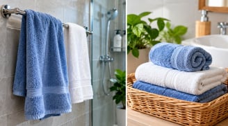 Khăn mặt, khăn tắm dùng xong có nên treo trong nhà tắm?