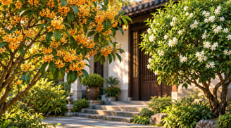 2 loại cây nở hoa thơm ngát vào mùa thu được người xưa trồng làm cây cảnh phong thủy trước nhà