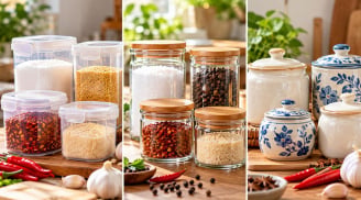 Nên đựng gia vị trong hũ nhựa, thủy tinh hay gốm sứ?