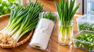 Mẹo cất hành lá tươi lâu, giữ mùi thơm, không vàng úa