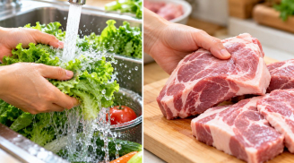 Tại sao nên rửa rau dưới vòi nước chảy, còn thịt lại không nên dùng cách này?