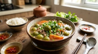 Thịt chưng mắm tép ăn cùng canh chua sấu: Bộ đôi món ngon hao cơm, dễ nấu tại nhà