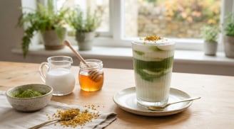 Không phải latte hay đá xay, matcha dừa hoa mộc mới là thức uống đáng thử mùa thu đông: Thơm béo, thanh dịu