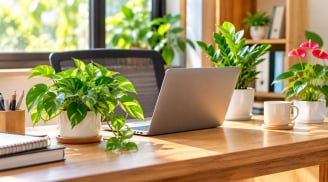 Lời khuyên cho người thích trồng cây phong thủy trên bàn làm việc