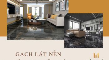 Gạch lát nền vân đá đen thời thượng thịnh hành nhất hiện nay - Showroom Hùng Túy