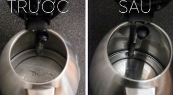 Ấm siêu tốc bám đầy cặn bẩn, cho thứ này vào đun sôi cặn bong thành tảng, 2 phút là sạch