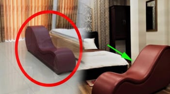 Giường ngủ khách sạn, nhà nghỉ có thêm 1 chiếc ghế cong, 90% không biết mà dùng