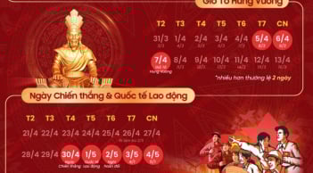 Thay đổi Lịch nghỉ Giỗ tổ Hùng Vương và 30/4 - 1/5: Chính thức người lao động được nghỉ 9 ngày liên tiếp?