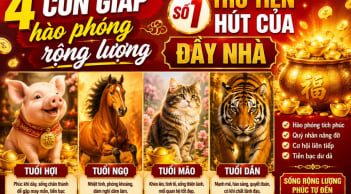 4 con giáp hào phóng rộng lượng, số 1 thu Tiền hút của đầy nhà