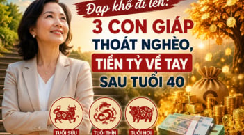 Đạp khổ đi lên: 3 con giáp thoát nghèo, tiền Tỷ về tay sau tuổi 40