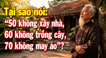 Tại sao nói: '50 không xây nhà, 60 không trồng cây, 70 không may áo'?