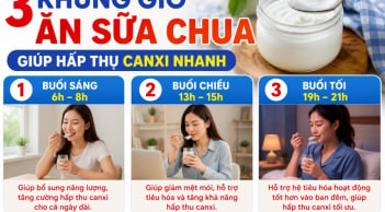 3 khung giờ ăn sữa chua giúp hấp thụ canxi nhanh