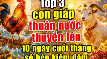 Top 3 con giáp thuận nước thuyền lên, 10 ngày cuối tháng số hên kiếm đậm