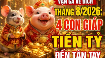 Vặn ga về đích tháng 8/2026: 4 con giáp Tiền tỷ đến tận tay