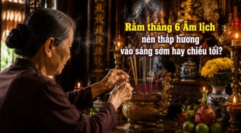 Rằm tháng 6 Âm lịch nên thắp hương vào sáng sớm hay chiều tối?