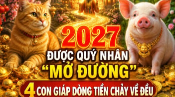 2027 được quý nhân 'mở đường', 4 con giáp dòng Tiền chảy về đều