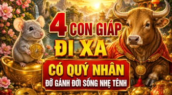 4 con giáp đi xa có Quý Nhân đỡ gánh đời sống nhẹ tênh
