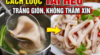 Cách luộc tai heo trắng giòn, không thâm xỉn