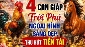 4 con giáp Trời Phú ngoại hình sáng đẹp, thu hút Tiền tài