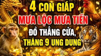 4 con giáp mưa lộc mưa Tiền đổ thẳng cửa, tháng 9 ung dung