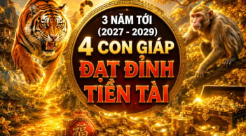 3 năm tới (2027 - 2029), 4 con giáp Đạt Đỉnh Tiền Tài