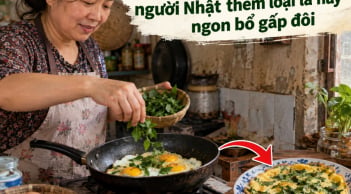 Rán trứng đừng chỉ cho hành, người Nhật thêm loại lá này ngon bổ gấp đôi