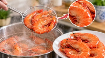 Cách luộc tôm đỏ au, hết tanh, ngọt thịt
