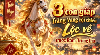 3 con giáp Trăng Vàng rọi chiếu Lộc về trước Rằm Trung thu